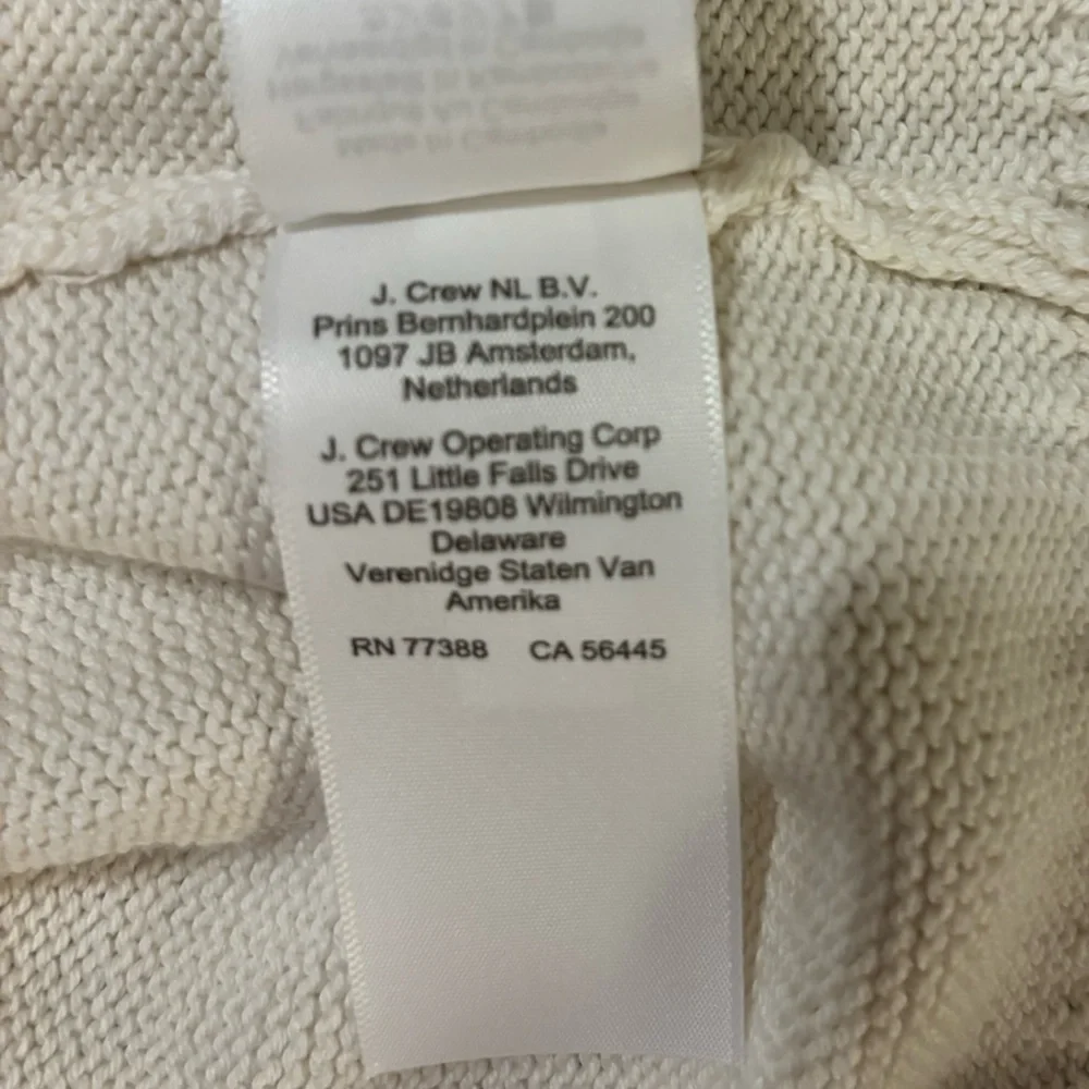 J. Crew Heritage Cotton Crewneck Sweater in Ivory Size L. NWOT